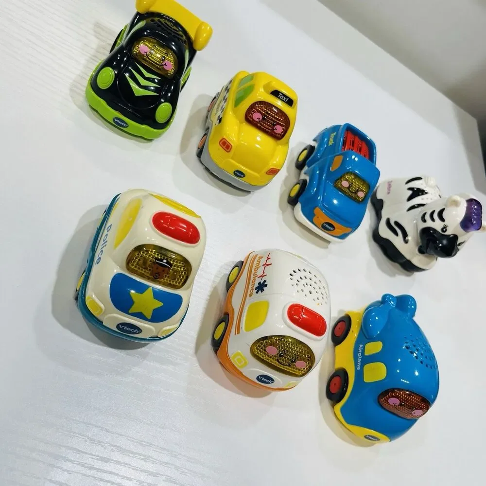 Lot of 7 Vtech Go Go Smart Wheels Toys Van, Airplane, Race Car, Truck & Animals
